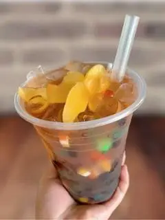 Hình ảnh Trà đào full topping-Size 700ml