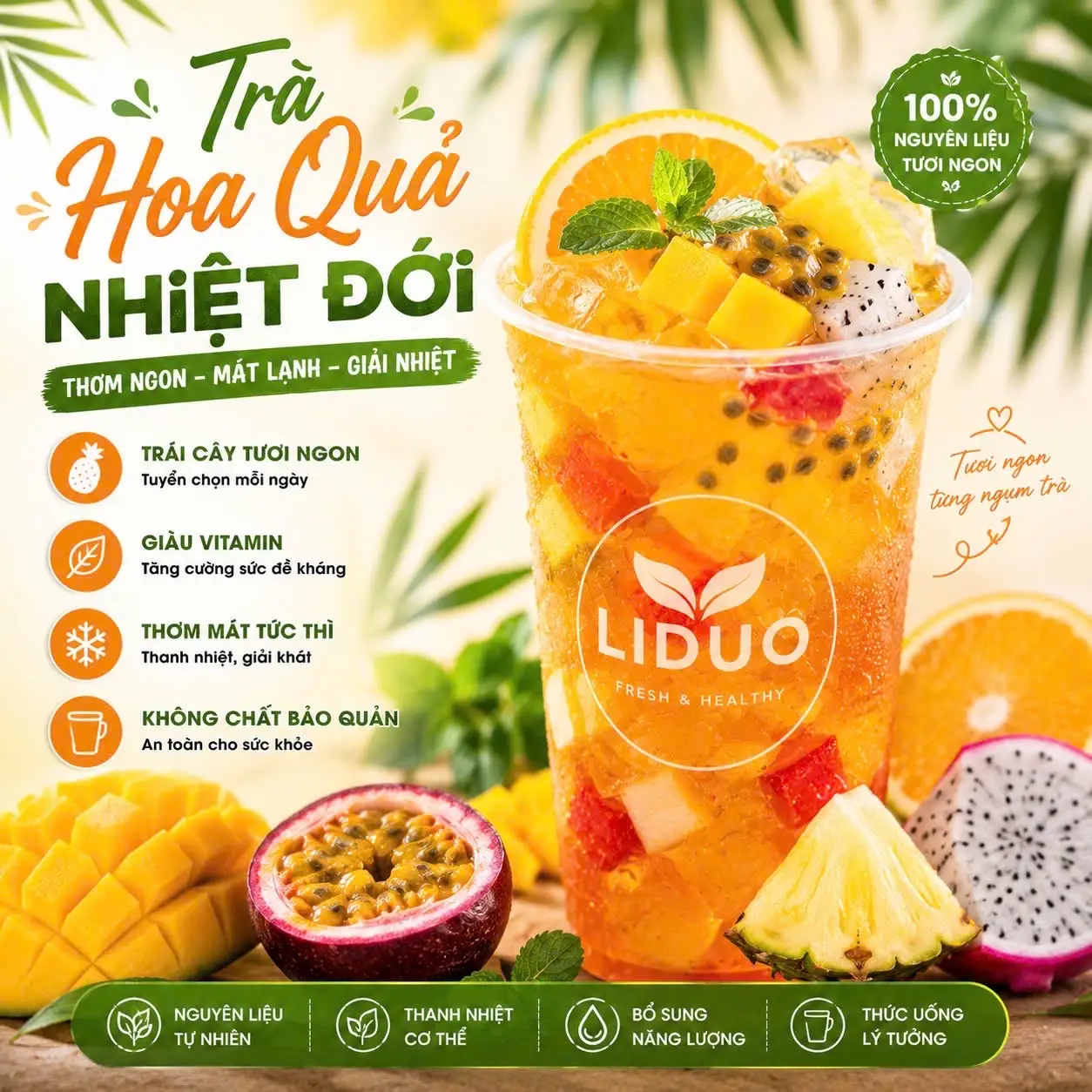 Hình ảnh Trà hoa quả nhiệt đới 700ml