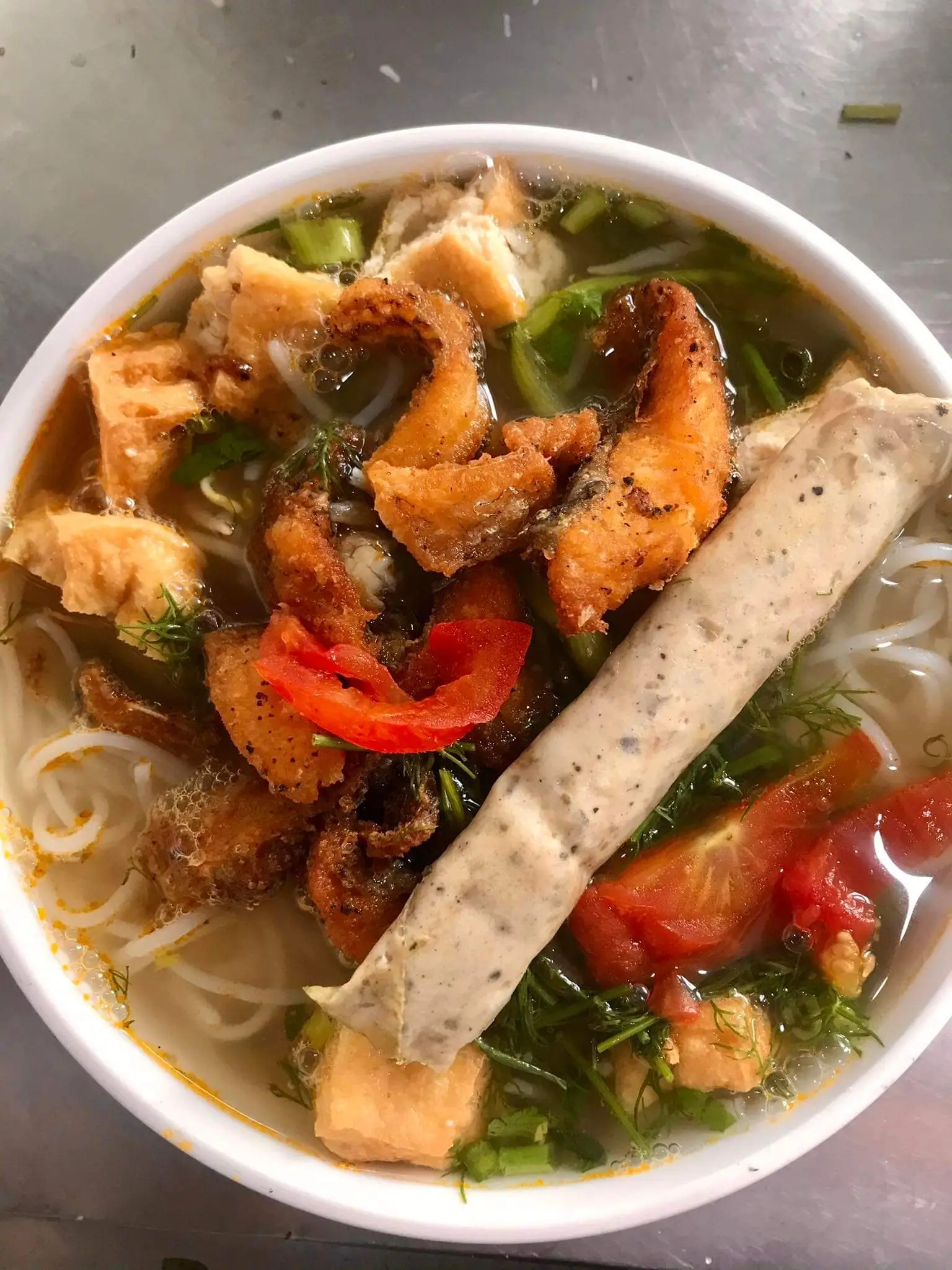 Hình ảnh Bún cá giò đậu