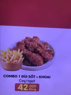 Hình ảnh Combo 1 đùi /cánh có khoai lắc phô mai