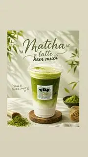 Hình ảnh Matcha latte kem muối
