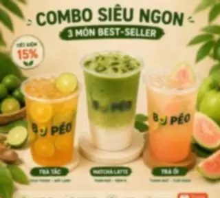 Hình ảnh Kem bơ dừa, matcha latte, trà sữa thạch đào
