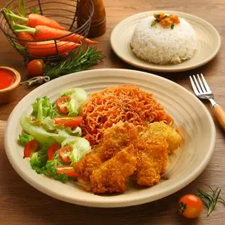Hình ảnh Mì Indomie Gà Viên Sốt Phô Mai