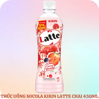Hình ảnh Thức uống KIRIN LATTE dâu chai 430ml