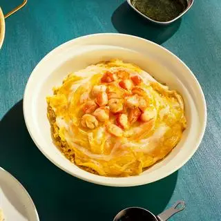 Hình ảnh Cơm trứng phủ tóp mỡ sốt tiêu