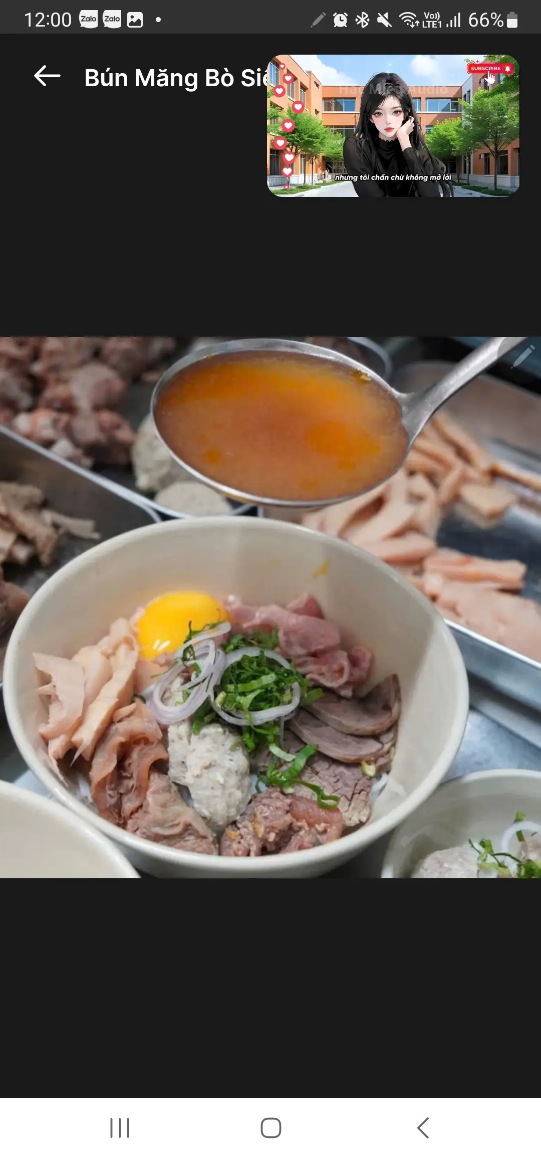 Hình ảnh Bún măng bò siêu topping