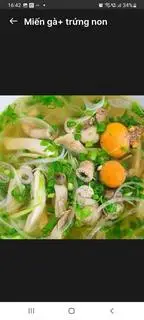 Hình ảnh miến gà +trứng non