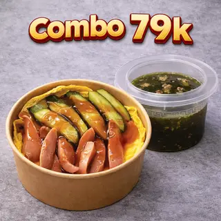 Hình ảnh Combo cơm xúc xích + Canh rong biển 