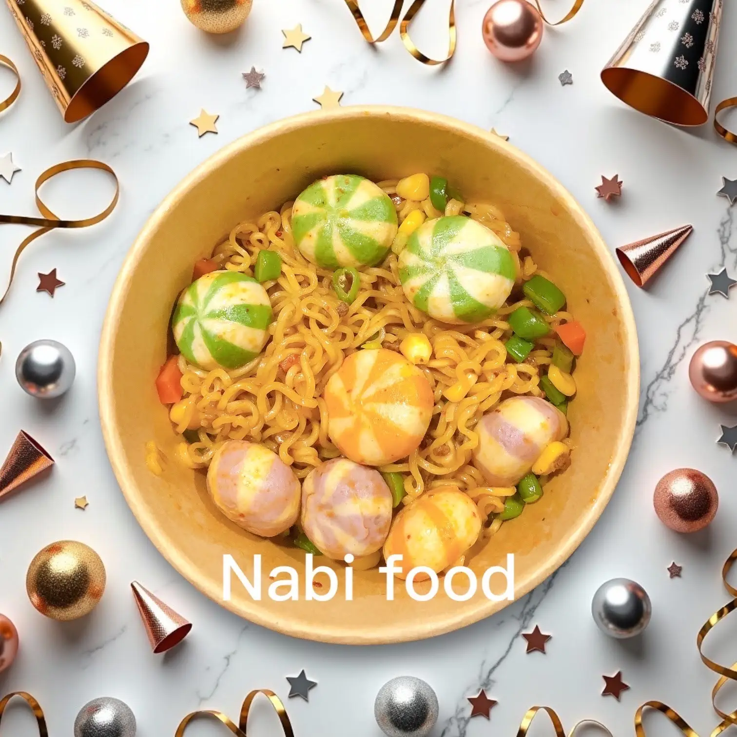 Hình ảnh Mì trộn viên thả lẩu
