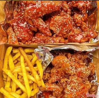 Hình ảnh Combo gà viên sốt cay - gà viên sốt ngọt - khoai lắc