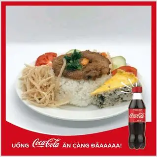 Hình ảnh Cơm tấm sườn bì chả + 1 coca