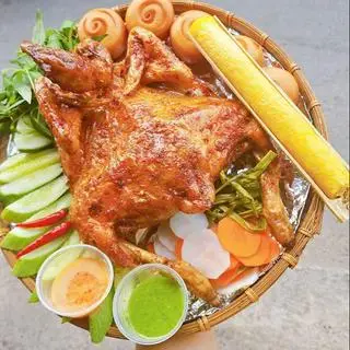 Hình ảnh gà nướng+1cơm lam