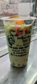Hình ảnh Trà sữa thái xanh full topping