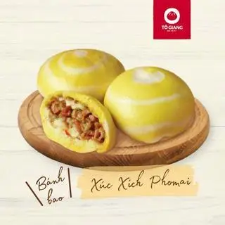 Hình ảnh Bánh bao phô mai xúc xích.