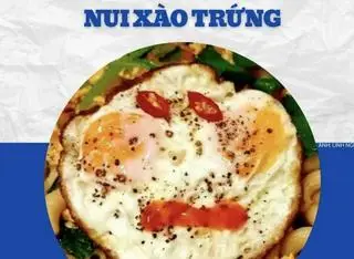 Hình ảnh Nui xào trứng opla