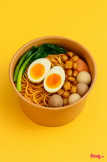 Hình ảnh Mì Indomie trộn tóp mỡ trứng lòng đào