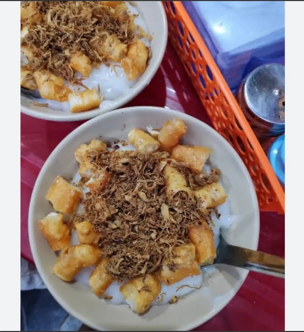 Hình ảnh Cháo ruốc nấm, quẩy