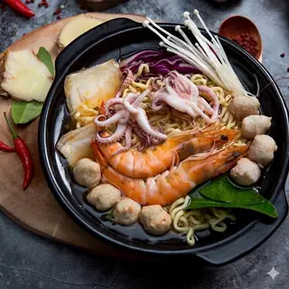 Hình ảnh Mì kim chi hải sản