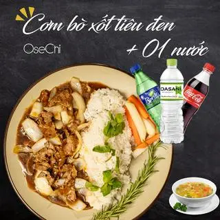Hình ảnh COMBO cơm bò xốt tiêu + Nước