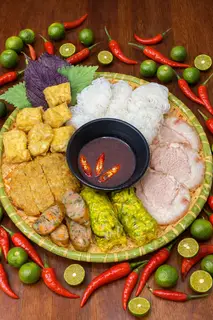 Hình ảnh Bún đậu chả cốm + nem rán