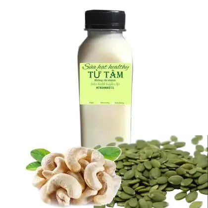 Hình ảnh Trà sữa hạt điều bí xanh Úc(chai-uống ấm)