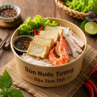 Hình ảnh Bún Nước Tương Đậu Tôm Thịt