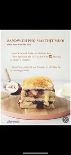 Hình ảnh Sandwich Phô Mai Thịt Muối