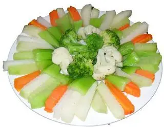 Hình ảnh Rau củ quả luộc chấm trứng