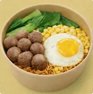 Hình ảnh Mì Trộn Trứng - Bò Viên