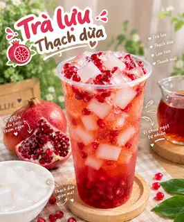 Hình ảnh Trà lựu thạch dừa