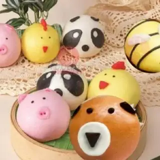 Hình ảnh bánh bao hình thú(combo 3cái)