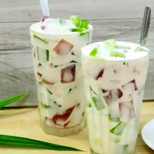 Hình ảnh Sữa chua trân châu hạt lựu thạch cốt dừa