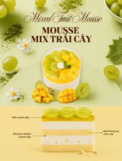 Hình ảnh Mousse Chanh Dây mix Fruit
