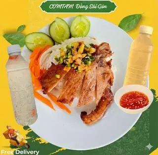 Hình ảnh Cơm Tấm Sườn + Nước mát