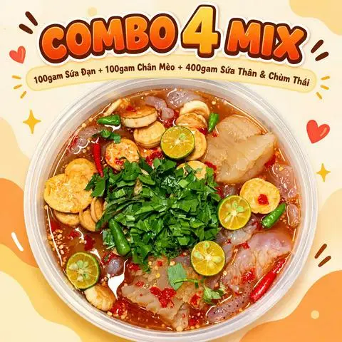 Hình ảnh Combo 4 Mix 100gam Sứa Đạn +100gam Chân Mèo + 300gam Sứa Thân & 100gamChùm Thái
