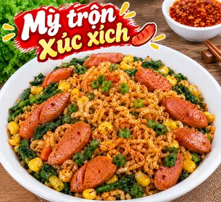 Hình ảnh Mỳ Trộn Xúc Xích