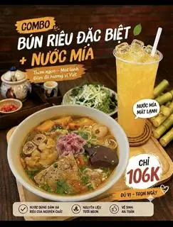 Hình ảnh Combo bún riêu đặc biệt - nước mía