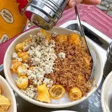 Hình ảnh Cháo quẩy thịt băm sườn sụn
