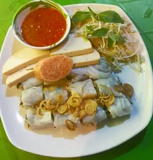 Hình ảnh bánh cuôn nóng ko banh tôm 