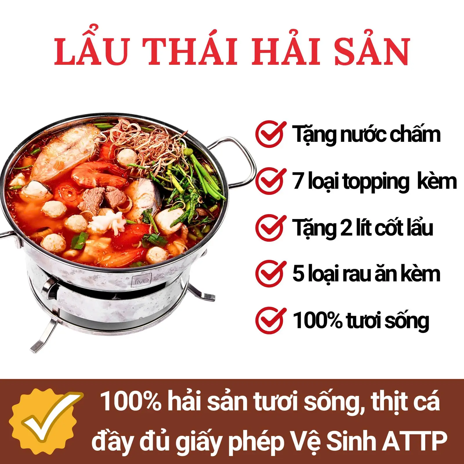 Hình ảnh Lẩu Thái hải sản NHỎ (1-2 người dùng)