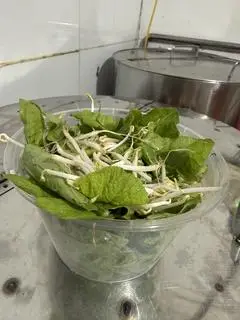 Hình ảnh Thêm 1 bát canh rau cải+giá đỗ