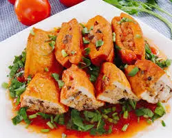 Hình ảnh Đậu hủ dồn thịt sốt cà 
