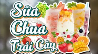 Hình ảnh sữa chua lắc nho xanh.,