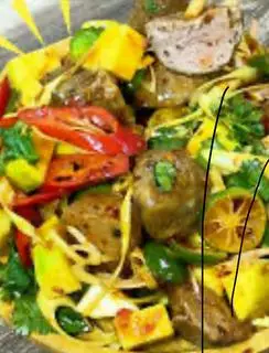 Hình ảnh bò vien sốt thái size vửa 