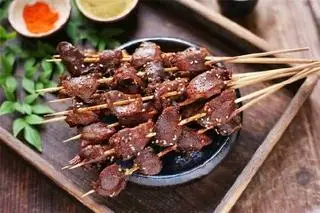 Hình ảnh Mề gà nướng cay 3 xiên