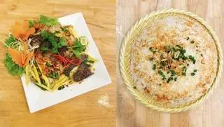 Hình ảnh Cơm cháy gỏi xoài khô cá sặc