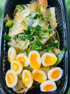 Hình ảnh trộn mỡ hành satê 