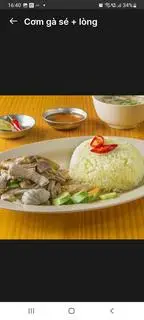 Hình ảnh cơm gà xé +lòng