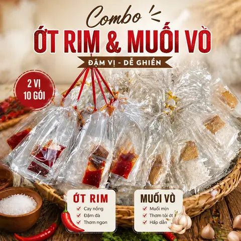 Hình ảnh Combo mix ghiền (5b muối + 5b ớt rim)