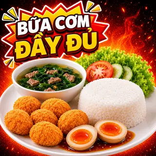Hình ảnh Cơm Trắng Đầy Đủ
